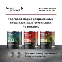 Водоразбавляемая краска-грунт FERUMPROTECT-206 по черным и цветным металлам