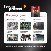 Грунт-эмаль 3-в-1 Ferumprotect-205 ГЛЯНЦЕВАЯ быстросохнущая