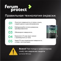 Грунт-эмаль 3-в-1 Ferumprotect-201 ПОЛУМАТОВАЯ быстросохнущая